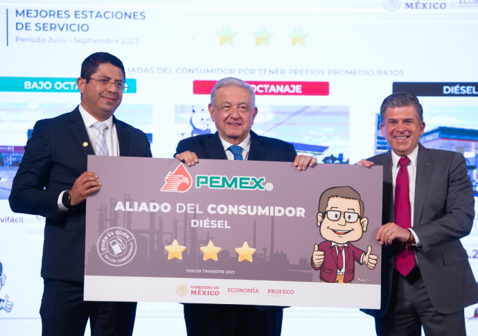 El Presidente Andrés Manuel López Obrador, reconoce nuevamente a la red de Estaciones de Servicio Nexum como  “Aliado del Consumidor”.